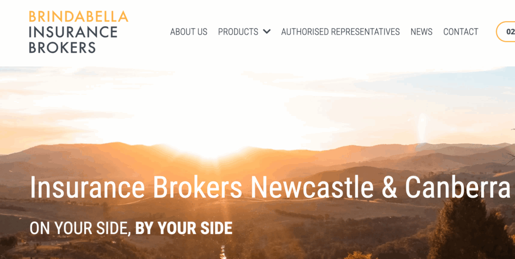 Website for Brindabella Insurance Brokers